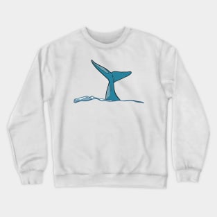 Whale fish fin Crewneck Sweatshirt